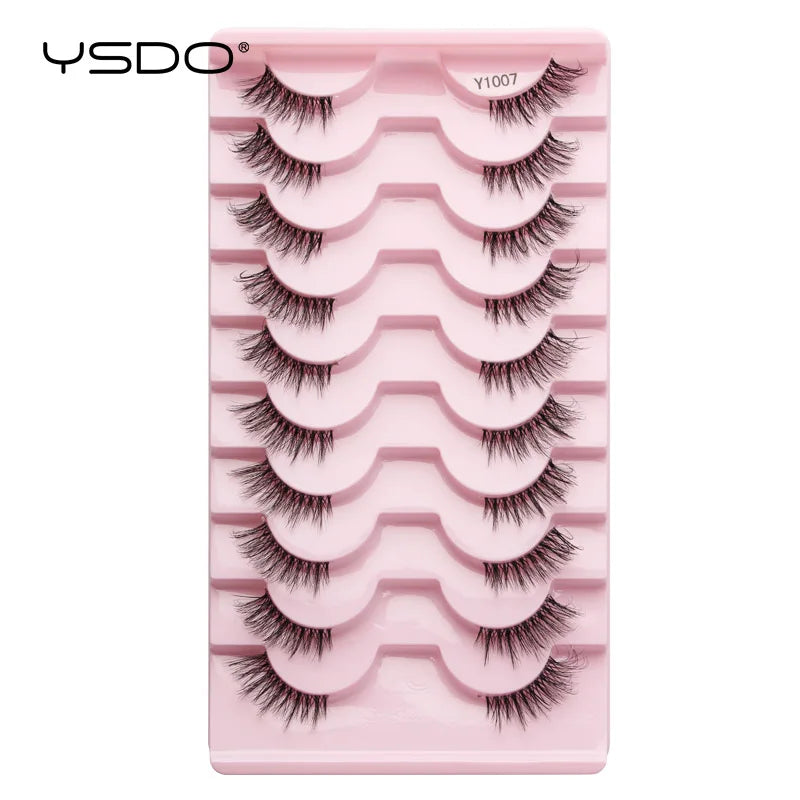 New Fox Half Eyelashes 3/10 Pairs 3D Mink Lashes Natural Eyelash Extension Cat Eye Eyelashes Makeup Tools faux Cils maquiagem - Blinksy